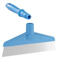 Blue Polypropylene Vikan® Table & Floor Scraper with Stainless Steel Blade & 6.3" Blue Mini Handle