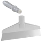 White Polypropylene Vikan® Table & Floor Scraper with Stainless Steel Blade & 6.3" White Mini Handle
