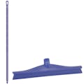 15.7" Purple Polypropylene Vikan® Ultra Hygiene Squeegee with Single TPE Rubber Blade & 51.2" Purple Ultra Hygienic Handle