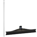 15.7" Black Polypropylene Vikan® Ultra Hygiene Squeegee with Single TPE Rubber Blade & 66.9" White Ultra Hygienic Handle