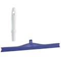23.6" Purple Polypropylene Vikan® Ultra Hygiene Squeegee with Single TPE Rubber Blade & 6.3" White Mini Handle