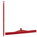 23.6" Red Polypropylene Vikan® Ultra Hygiene Squeegee with Single TPE Rubber Blade & 39.4" Red Ultra Hygienic Handle