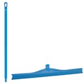 23.6" Blue Polypropylene Vikan® Ultra Hygiene Squeegee with Single TPE Rubber Blade & 39.4" Blue Ultra Hygienic Handle