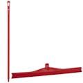 23.6" Red Polypropylene Vikan® Ultra Hygiene Squeegee with Single TPE Rubber Blade & 51.2" Red Ultra Hygienic Handle