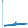 23.6" Blue Polypropylene Vikan® Ultra Hygiene Squeegee with Single TPE Rubber Blade & 51.2" Blue Ultra Hygienic Handle