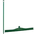 23.6" Green Polypropylene Vikan® Ultra Hygiene Squeegee with Single TPE Rubber Blade & 51.2" Green Ultra Hygienic Handle