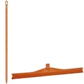 23.6" Orange Polypropylene Vikan® Ultra Hygiene Squeegee with Single TPE Rubber Blade & 51.2" Orange Ultra Hygienic Handle