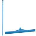23.6" Blue Polypropylene Vikan® Ultra Hygiene Squeegee with Single TPE Rubber Blade & 59.1" Blue Ultra Hygienic Handle