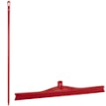 23.6" Red Polypropylene Vikan® Ultra Hygiene Squeegee with Single TPE Rubber Blade & 66.9" Red Ultra Hygienic Handle