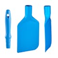 Blue Polyamide Vikan® Rigid Paddle Scraper with 6" Blue Mini Handle