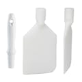 White Polyamide Vikan® Rigid Paddle Scraper with 6" White Mini Handle
