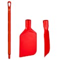 Red Polyamide Vikan® Rigid Paddle Scraper with 26" Red Ultra Hygienic Handle