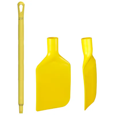 Yellow Polyamide Vikan® Rigid Paddle Scraper with 25.6" Yellow Ultra Hygienic Handle