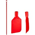 Red Polyamide Vikan® Rigid Paddle Scraper with 59" Red Ultra Hygienic Handle