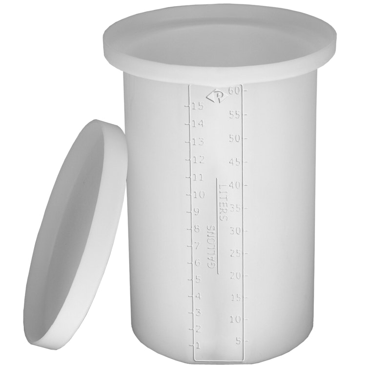 15 Gallon Natural MDLPE Cylindrical ProChem® Open Top Process Chemical Tank (1.9 Specific Gravity) with 18-5/8" Cover - 15" Dia. x 25-1/2" Hgt.