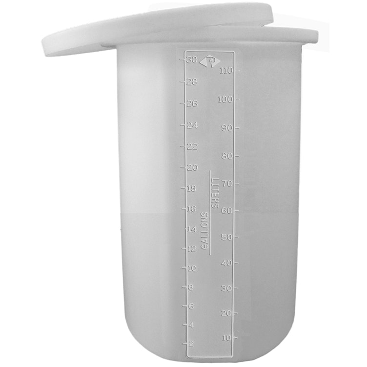 30 Gallon Natural MDLPE Cylindrical ProChem® Open Top Process Chemical Tank (1.9 Specific Gravity) with 21-3/4" Cover - 18" Dia. x 32-1/2" Hgt.