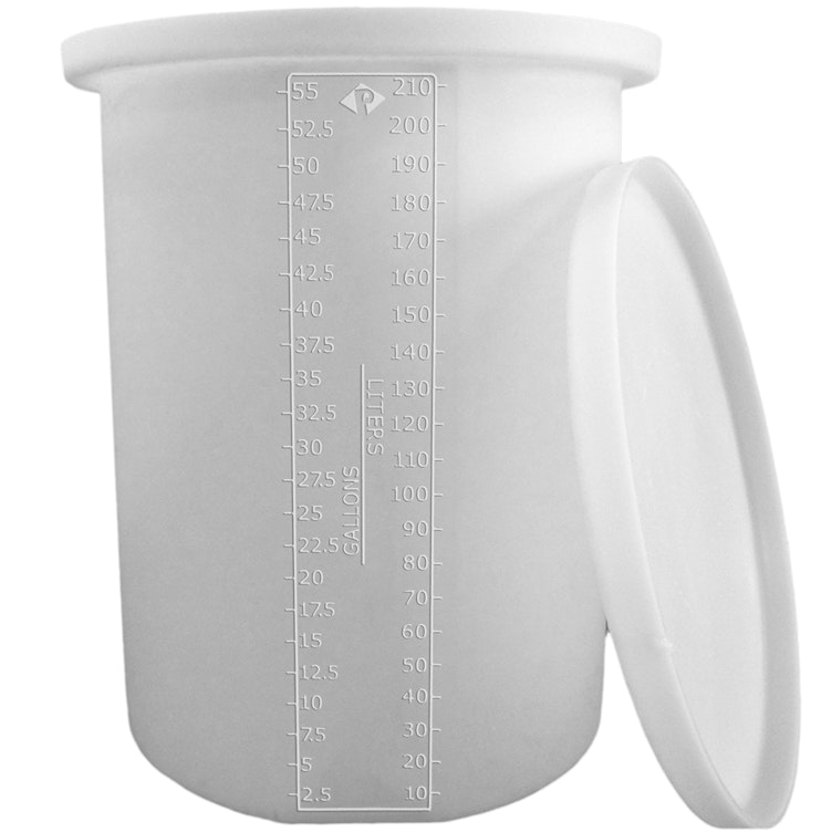 55 Gallon Natural MDLPE Cylindrical ProChem® Open Top Process Chemical Tank (1.9 Specific Gravity) with 27-3/4" Cover - 24" Dia. x 32-1/2" Hgt.