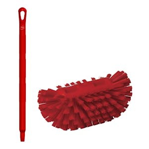 Red Polypropylene Vikan® Tank Brush with Medium Bristles & 26" Red Ultra Hygienic Handle