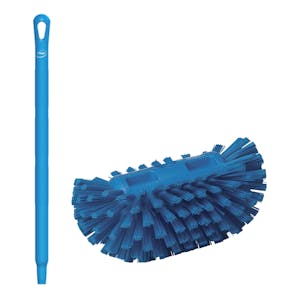 Blue Polypropylene Vikan® Tank Brush with Medium Bristles & 26" Blue Ultra Hygienic Handle