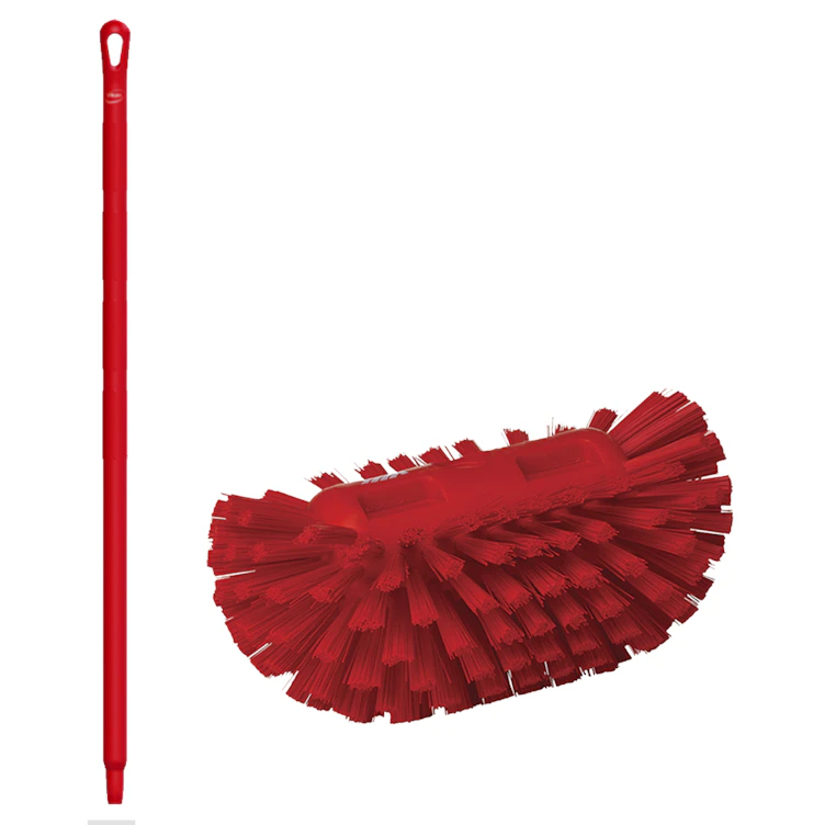 Red Polypropylene Vikan® Tank Brush with Medium Bristles & 39.4" Red Ultra Hygienic Handle