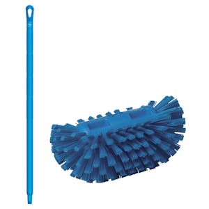 Blue Polypropylene Vikan® Tank Brush with Medium Bristles & 40" Blue Ultra Hygienic Handle