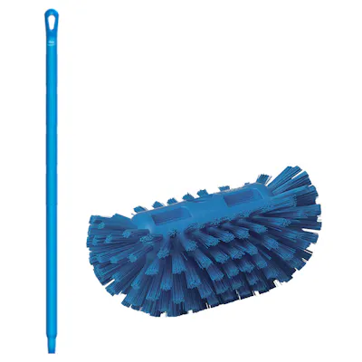 Blue Polypropylene Vikan® Tank Brush with Medium Bristles & 39.4" Blue Ultra Hygienic Handle