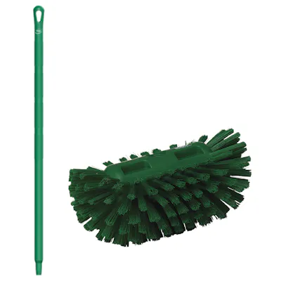 Green Polypropylene Vikan® Tank Brush with Medium Bristles & 39.4" Green Ultra Hygienic Handle