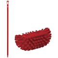 Red Polypropylene Vikan® Tank Brush with Medium Bristles & 51" Red Ultra Hygienic Handle