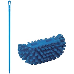 Blue Polypropylene Vikan® Tank Brush with Medium Bristles & 51" Blue Ultra Hygienic Handle