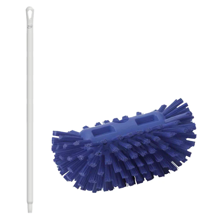 Purple Polypropylene Vikan® Tank Brush with Stiff Bristles & 39.4" White Ultra Hygienic Handle