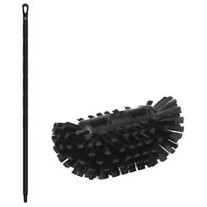 Black Polypropylene Vikan® Tank Brush with Stiff Bristles & 51" Black Ultra Hygienic Handle