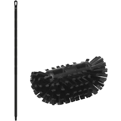 Black Polypropylene Vikan® Tank Brush with Stiff Bristles & 59.1" Black Ultra Hygienic Handle