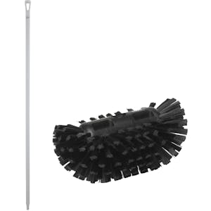 Black Polypropylene Vikan® Tank Brush with Stiff Bristles & 67" White Ultra Hygienic Handle