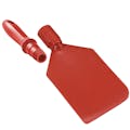 Red LDPE Vikan® Flexible Paddle Scraper with 6" Red Mini Handle