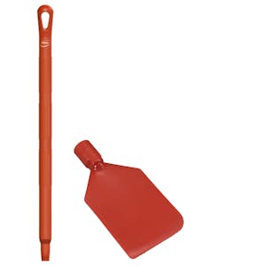 Red LDPE Vikan® Flexible Paddle Scraper with 25.6" Red Ultra Hygienic Handle