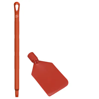 Red LDPE Vikan® Flexible Paddle Scraper with 25.6" Red Ultra Hygienic Handle