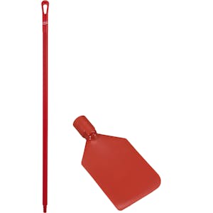 Red LDPE Vikan® Flexible Paddle Scraper with 59.1" Red Ultra Hygienic Handle