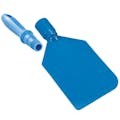 Blue LDPE Vikan® Flexible Paddle Scraper with 6" Blue Mini Handle