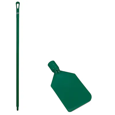 Green LDPE Vikan® Flexible Paddle Scraper with 59.1" Green Ultra Hygienic Handle