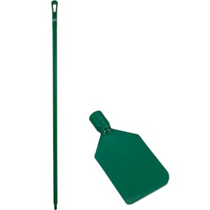 Green LDPE Vikan® Flexible Paddle Scraper with 66.9" Green Ultra Hygienic Handle