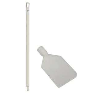 White LDPE Vikan® Flexible Paddle Scraper with 39.4" White Ultra Hygienic Handle