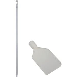 White LDPE Vikan® Flexible Paddle Scraper with 59.1" White Ultra Hygienic Handle