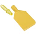 Yellow LDPE Vikan® Flexible Paddle Scraper with 6" Yellow Mini Handle