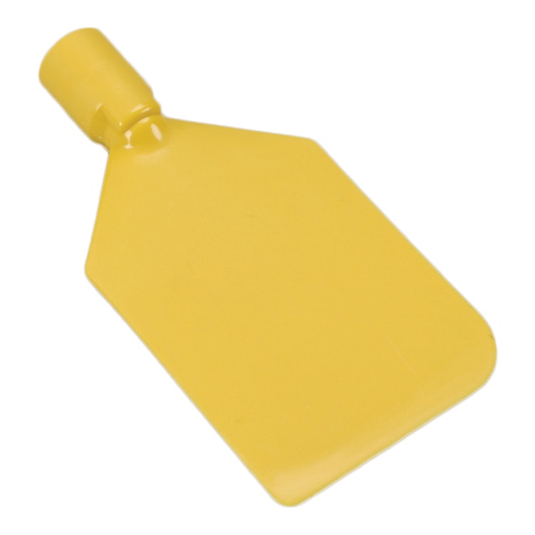 Yellow LDPE Vikan® Flexible Paddle Scraper with 6.3" Yellow Mini Handle