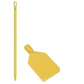 Yellow LDPE Vikan® Flexible Paddle Scraper with 40" Yellow Ultra Hygienic Handle
