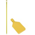 Yellow LDPE Vikan® Flexible Paddle Scraper with 67" Yellow Ultra Hygienic Handle
