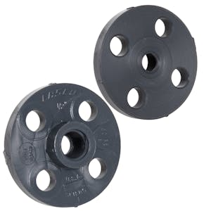 1/2" Schedule 80 Gray PVC Threaded 150 lb. Companion Flange