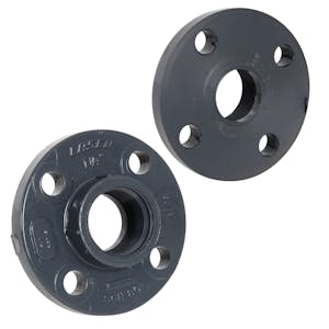 1-1/4" Schedule 80 Gray PVC Threaded 150 lb. Companion Flange