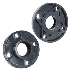 2" Schedule 80 Gray PVC Threaded 150 lb. Companion Flange
