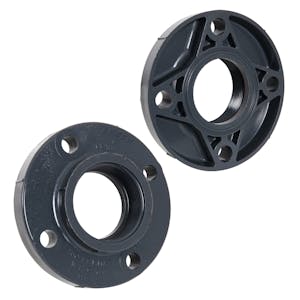 3" Schedule 80 Gray PVC Threaded 150 lb. Companion Flange